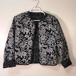 Vintage Reversible Black and White Quilt Coat